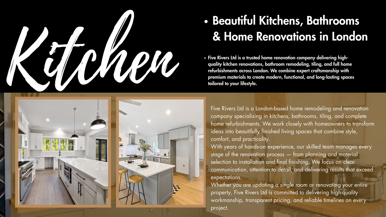 Kitchen renovation by Five Rivers Ltd