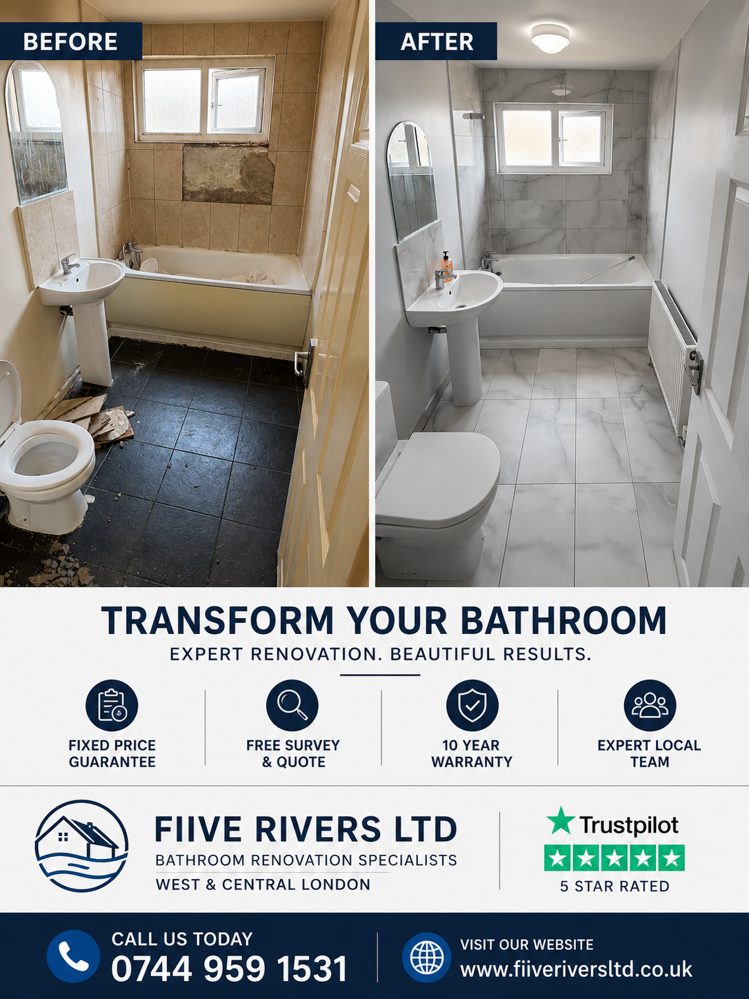 Complete Bathroom Renovation in West London
